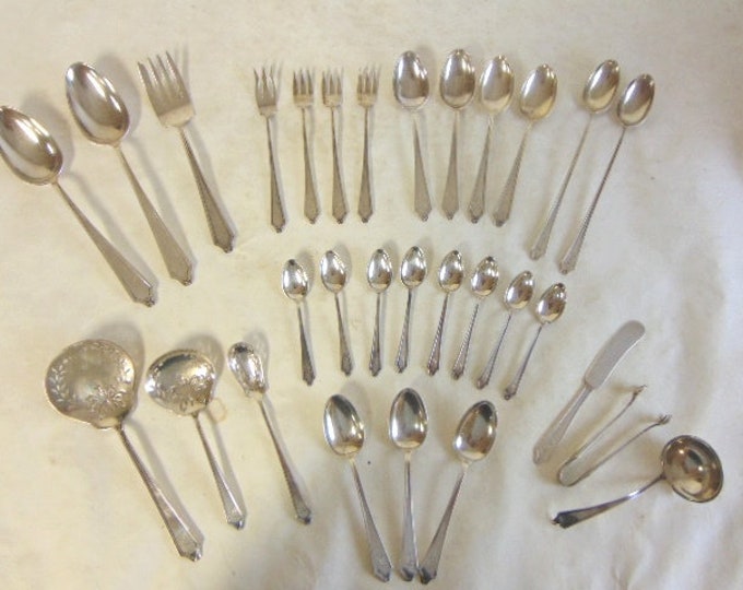 Antique Sterling Silver International Sterling Flatware Set 30PCS E573