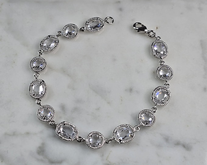Womens Vintage Estate Sterling Silver Modernist Bracelet 8.3g #E5777