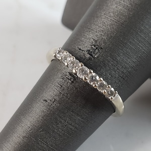 Womens Vintage Estate 14K White Gold Diamond Ring, 2.0g E6267