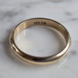 Mens Vintage Estate 14K Yellow Gold Goldman Band Wedding Ring 4.1g ...