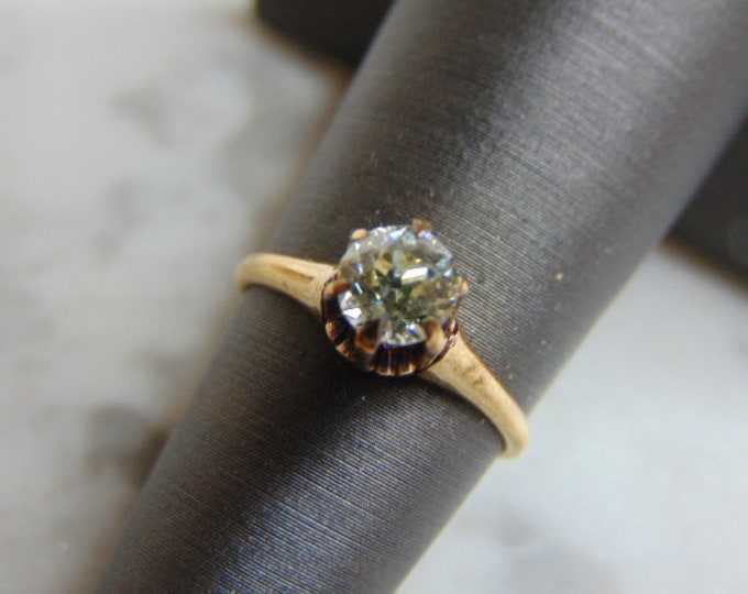 Womens Vintage Estate 14k Gold Diamond Engagement Ring 1.7g #E2071