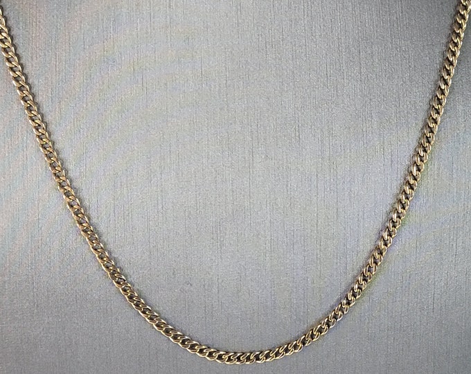 Womens Vintage Estate 10K Yellow Gold Necklace 8.0g E6576