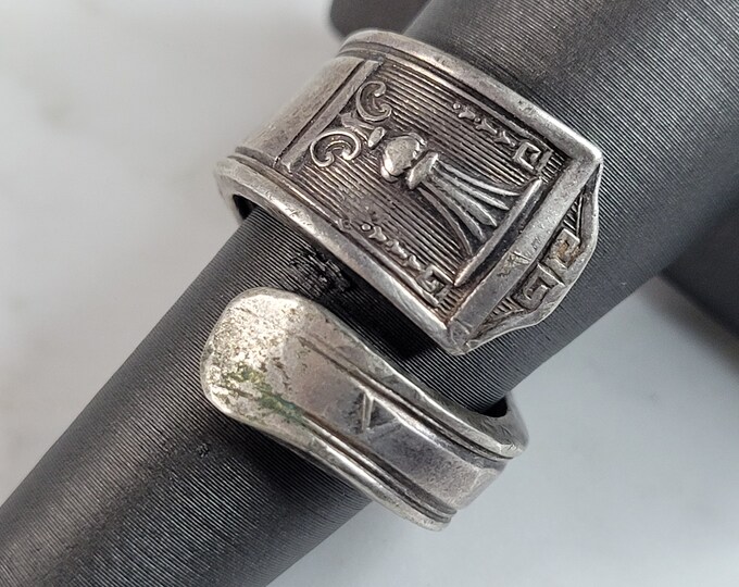 Womens Vintage Estate Sterling Silver Flatware Handle Ring 11.0g E2171