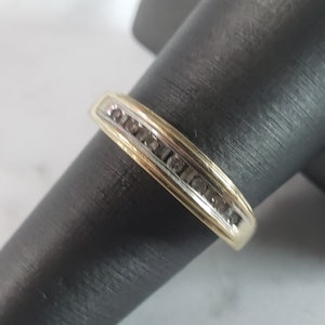 Womens Vintage Estate 10K Yellow Gold Diamond MOM Ring 2.7g #E3270