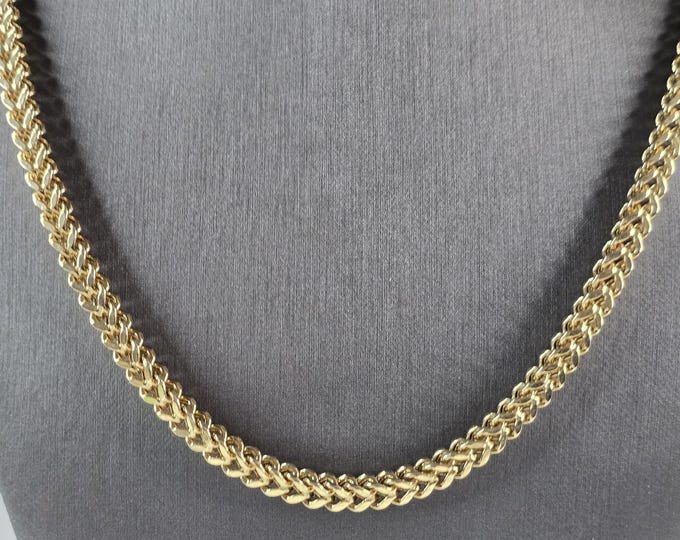 Womens Vintage Estate 10K Yellow Gold Franco Chain Necklace 37.0g E7376