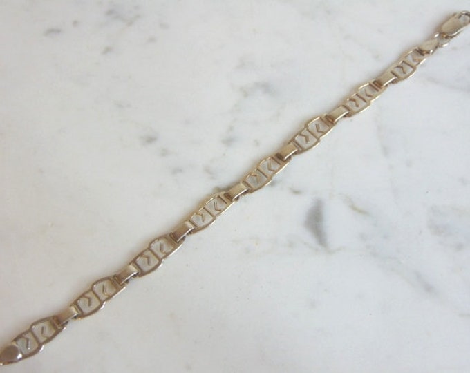 Womens Vintage Estate Sterling Silver Bracelet 7.1g E5782