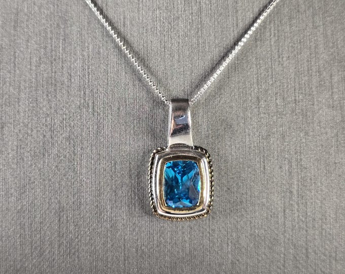 Womens Vintage Estate Sterling Silver Modernist Pendant Necklace 5.5g E4580