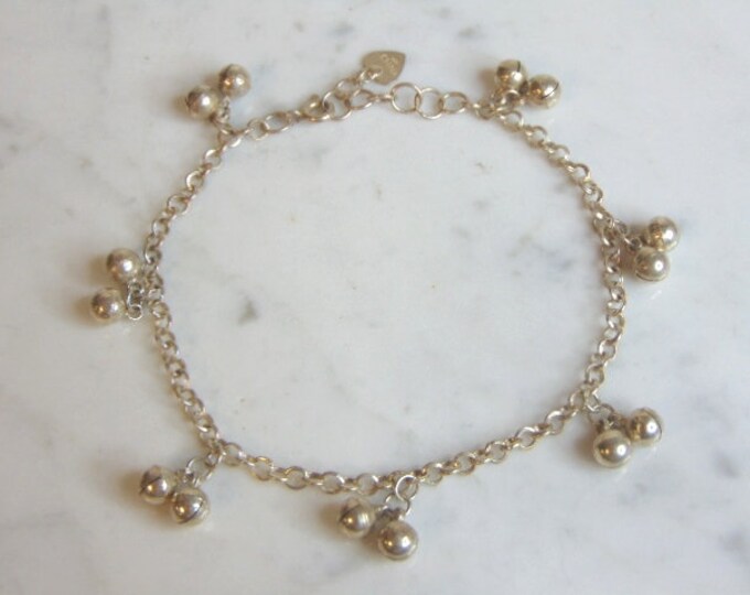 Womens Vintage Estate Sterling Silver Charm Bracelet 12.0g E5541