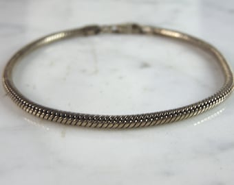 Womens Vintage Estate Sterling Silver Modernist Bracelet 12.1g E2682