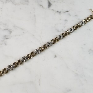 Womens Vintage Estate 14K Gold Diamond Bracelet 15.5g E2851