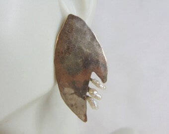 Womens Vintage Estate Sterling Silver Designs By Brenda Earrings 6.8g #E4680
