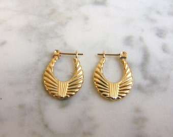 Pr Womens 14K Yellow Gold Hoop Earrings, 1.3g E1058