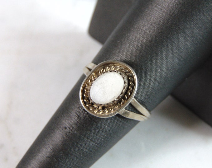 Womens Vintage Estate Sterling Silver Modernist Ring 2.0g E3635