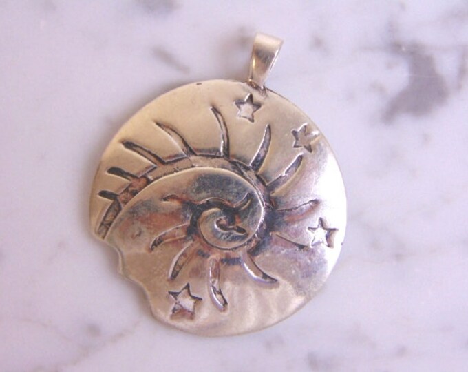 Womens Vintage Estate Sterling Silver Pendant 14.1g #E4411