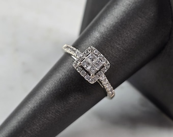 Womens Vintage Estate 14K Yellow Gold Diamond Ring 5.0g E4942