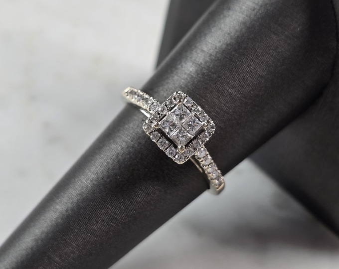 Womens Vintage Estate 14K Yellow Gold Diamond Ring 5.0g E4942