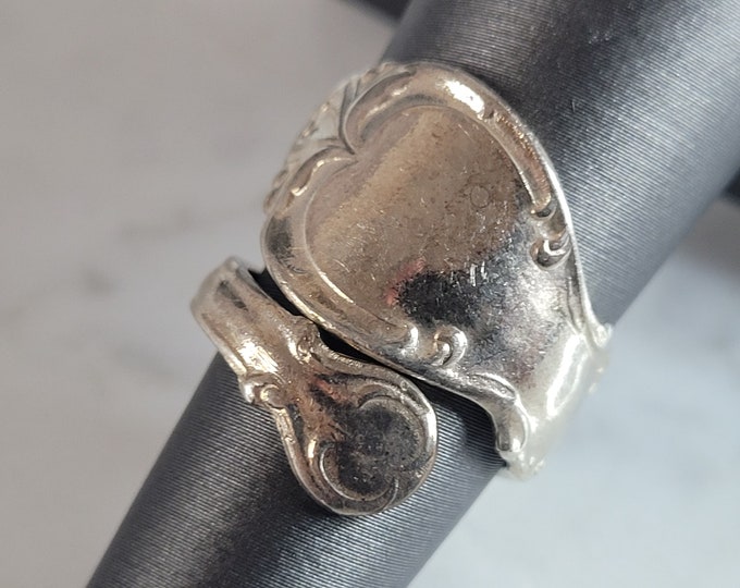 Womens Vintage Estate Rogers Bros Spoon Handle Ring 4.7g E6715