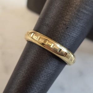 Womens Vintage Estate 18K Yellow Gold Wedding Band Ring 1.8g E7551