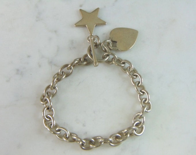 Womens Vintage Estate Sterling Silver Charm Bracelet 34.2g E3130