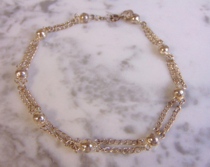 Womens Vintage Estate Sterling Silver Bracelet 7.1g E4574