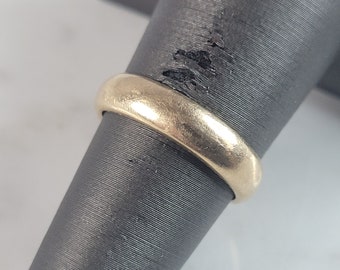 Womens Vintage Estate 14k Yellow Gold Wedding Band Ring 4.1g #E6538