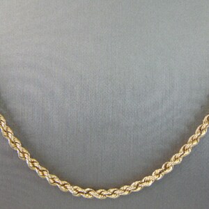 Heavy Vintage Estate 14K Yellow Gold  Rope Necklace 25.4g E4057