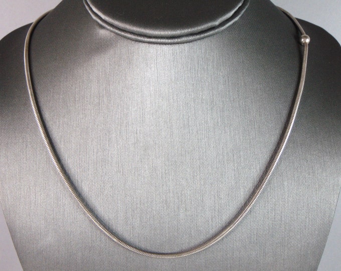 Womens Vintage Estate Sterling Silver Modernist Necklace 13.4g E2081