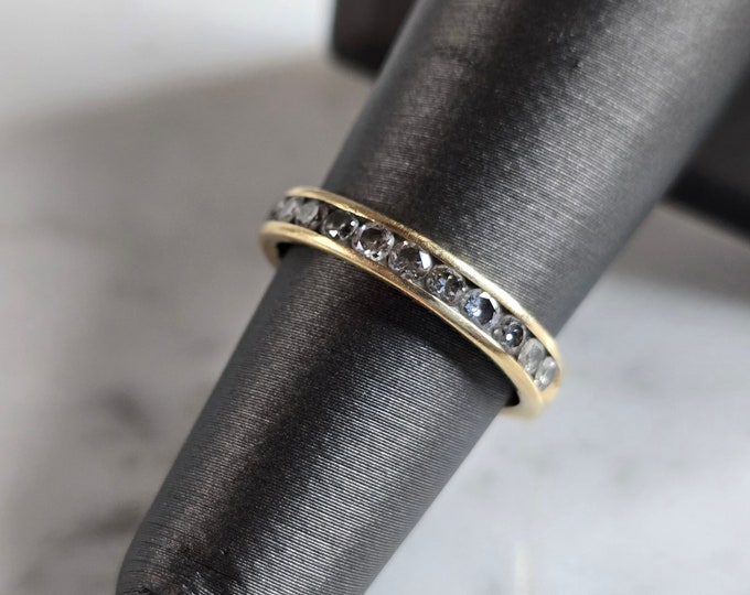Womens Vintage Estate 14K Yellow Gold Diamond Ring 2.7g #E7808