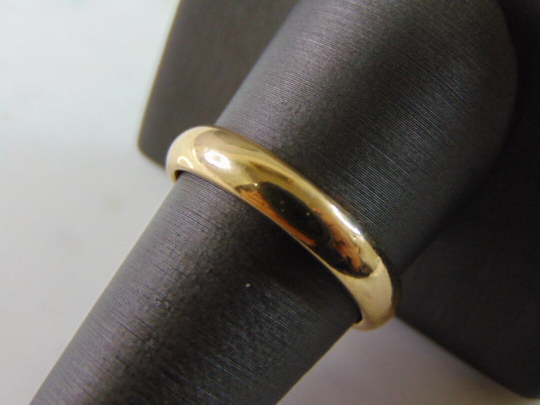 Mens Vintage Estate 14K Yellow Gold Wedding Band Ring 6.4g #E4048 ...