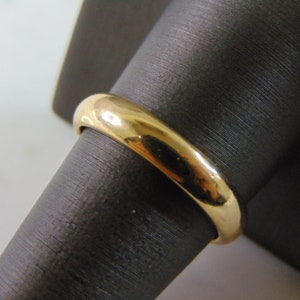 Mens Vintage Estate 14K Yellow Gold Wedding Band Ring 6.4g #E4048