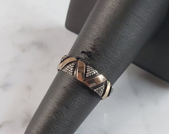 Womens Vintage Estate Sterling Silver Modernist Ring 2.5g E6596