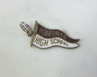 Womens Vintage Estate Sterling Silver Broadman High School Charm 1.4g E1090