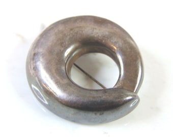 Womens Vintage Estate Sterling Silver Designer Airess Brooch 31.1g E1379
