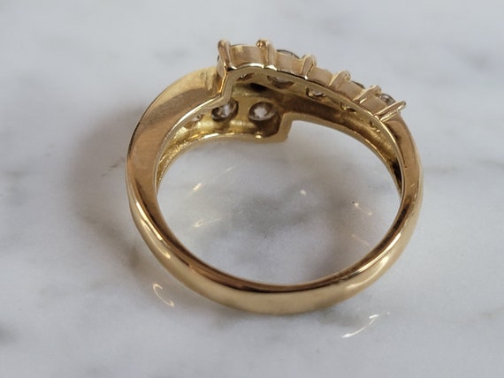 Womens Vintage Estate 18k Gold Diamond Ring 4.1g … - image 3