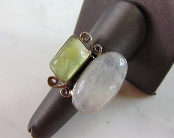 Womens Vintage Estate Sterling Silver Multi Stone Ring 13g E2187
