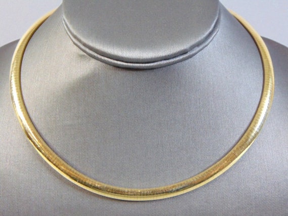 Womens Vintage Estate 14K Yellow Gold Italian Choker Necklace 37.3