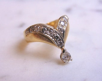 Exquisite Womens Vintage Estate 14k Gold Diamond Ring 6.6g E2954