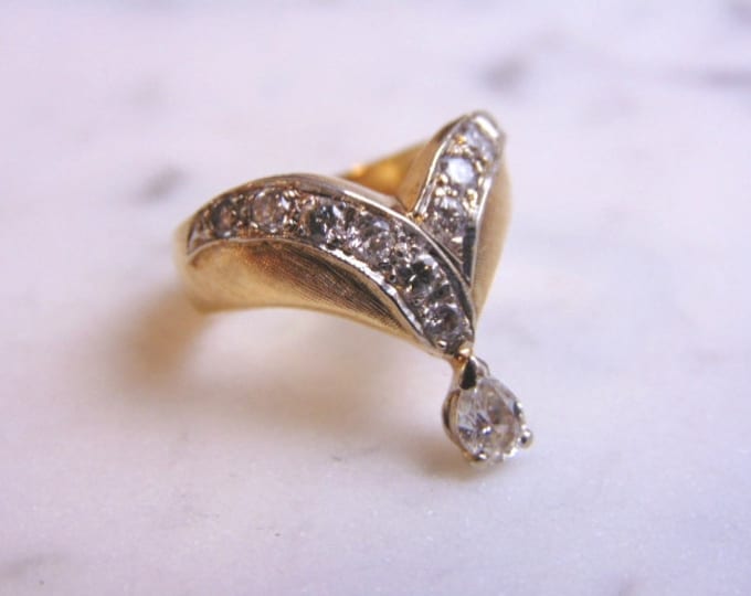 Exquisite Womens Vintage Estate 14k Gold Diamond Ring 6.6g E2954