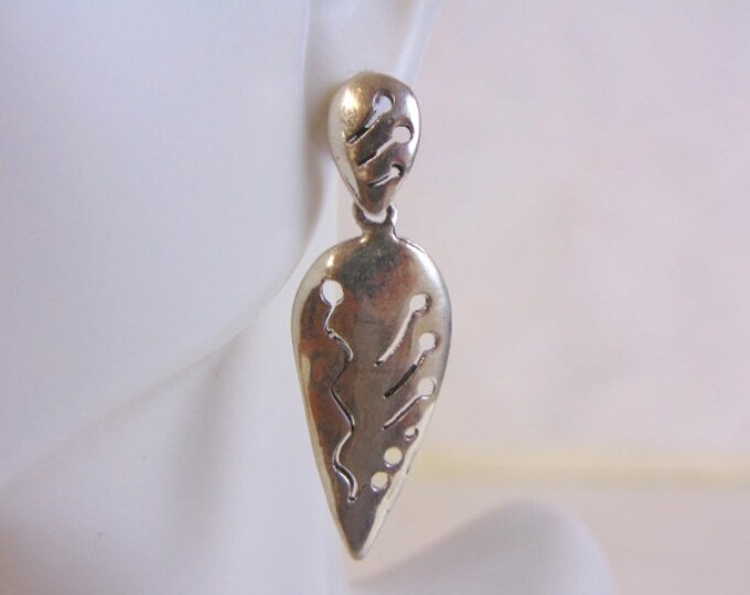 Womens Vintage Estate Sterling Silver Dangle Earrings 5.9g E4336