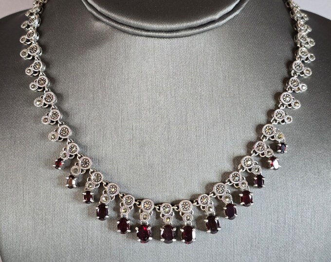 Womens Vintage Estate Sterling Silver Modernist Necklace 54.3g E7686