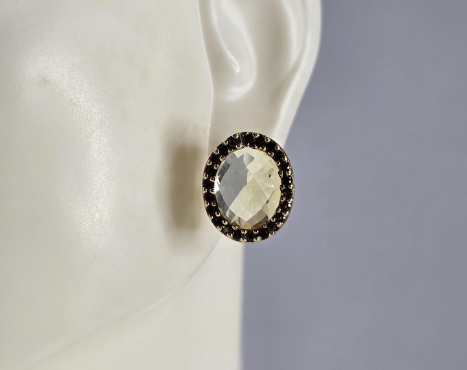 Womens Vintage Estate Sterling Silver Gold Tone Earrings 4.9g E1645