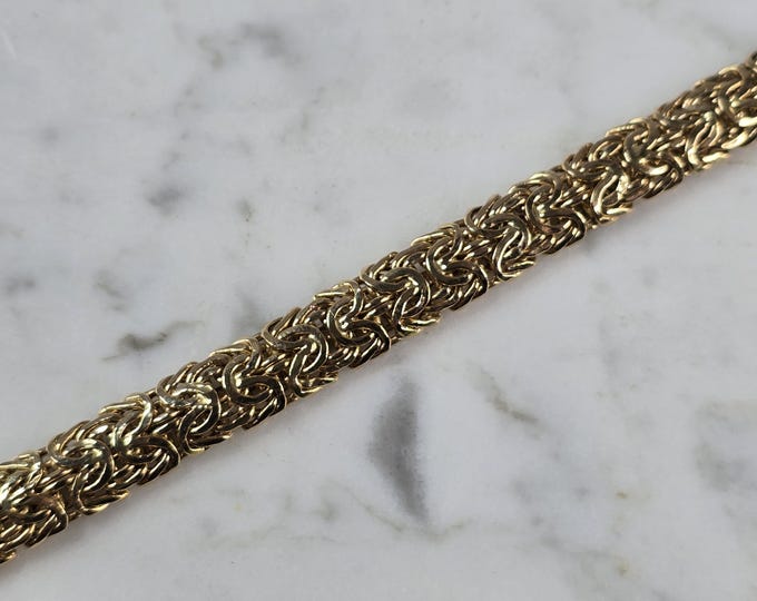 Womens Elegant Vintage Estate 14K Yellow Gold Bracelet 11.7g E3826