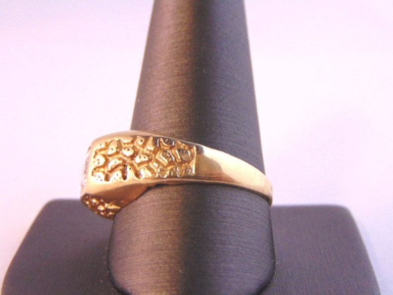 Mens Vintage Estate 10k Yellow Gold Nugget Ring 5.0g E2450