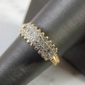 Womens Vintage Estate 14K Yellow Gold Diamond Cluster Ring 3.5g E1338