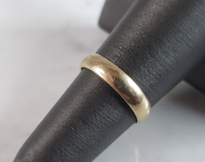 Womens Vintage Estate 14K Yellow Gold Wedding Band Ring 2.6g E1229