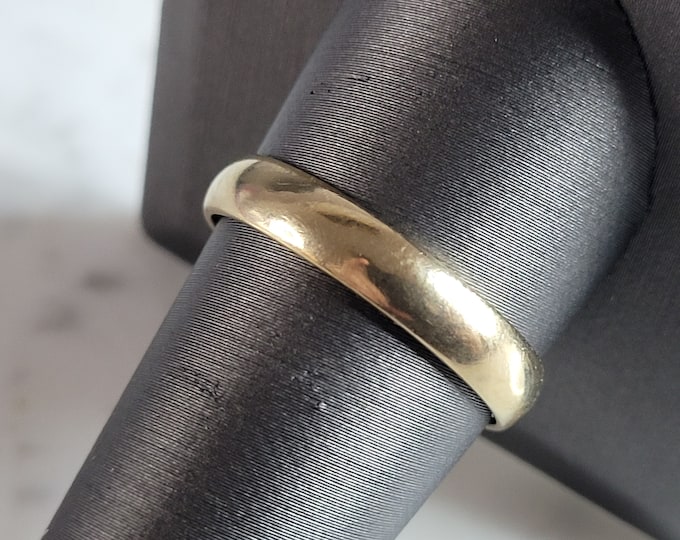 Mens Vintage Estate 14k Yellow Gold Wedding Band Ring 3.6g #E4901
