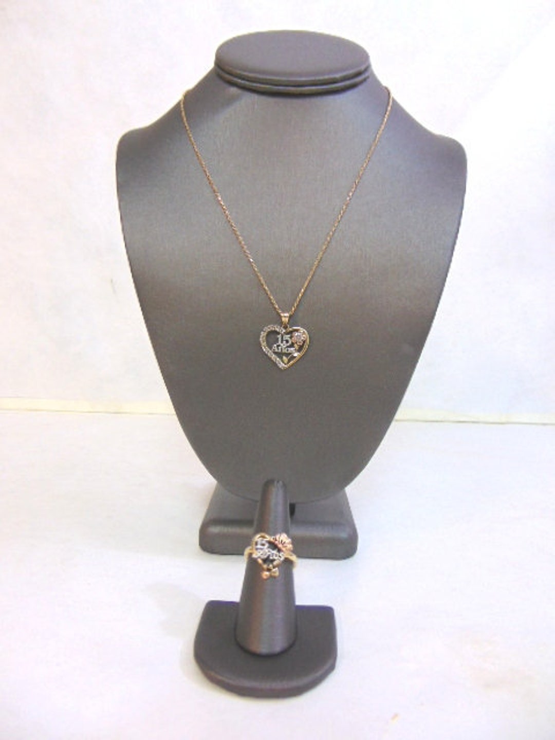 Vintage 14k Gold La Quinceanera Necklace Pendant W/ Matching Etsy