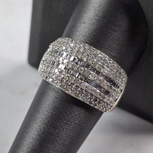 Womens Vintage Estate 10K Yellow Gold Modernist Diamond Ring 6.0g E7751