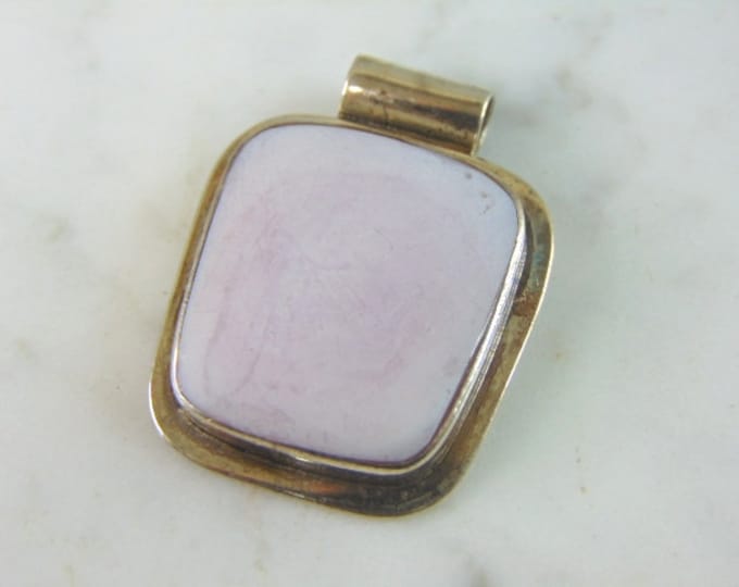 Womens Vintage Estate Sterling Silver Modernist Pendant 12.7g E5626
