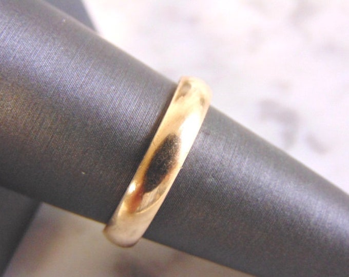 Vintage Estate 10K Yellow Gold Band Wedding Ring 4.5g E4008